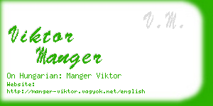 viktor manger business card